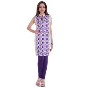 Robe kurtis ethnique rayonne en coton faite à la main costume pour dames broderie lourde travail manuel nouvelle Collection pour l'été prix de gros - Product Image 1