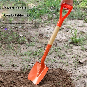 Pala Pequeña para Exteriores LanceFcorce, Pala Agrícola Reforzada de Acero al Manganeso con Hoja Puntiaguda y Mango de Madera Naranja - Product Image 2
