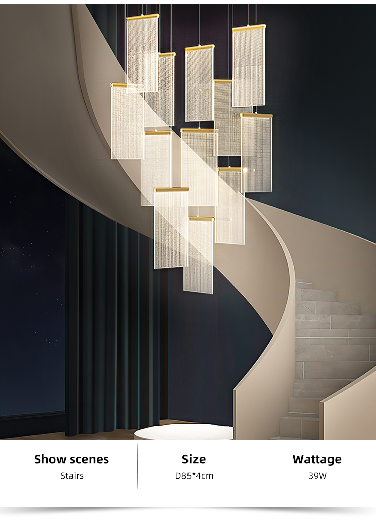 Indoor Decoration Fancy Lights Acrylic Modern Led Pendant Chandelier Light For Home