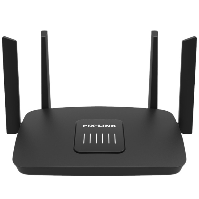 PIX-LINK 360 Coverage Long Range AC1200 Dual Band 2.4G & 5GHz Gigabit WiFi Router with 4 External Antennas for Home Use