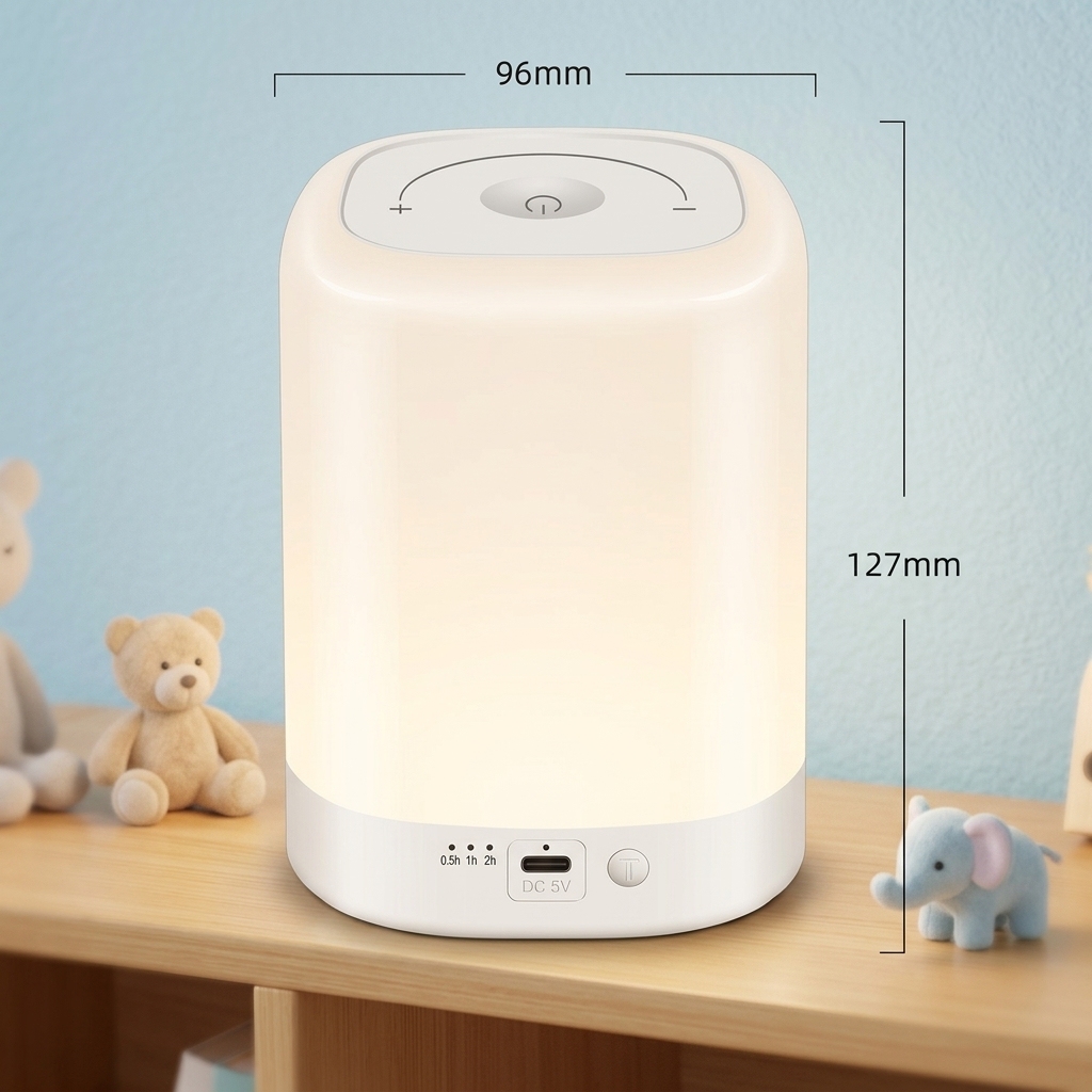 RGB Night Light Touch Dimmer 16 Colors LED Lamp USB Powered Nursery Bedroom Decoration