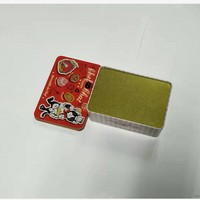 Boîte en métal carrée rouge vide personnalisée avec couvercle, finition brillante, fenêtre en PVC recyclable, idéale pour l'emballage de biscuits et de bonbons