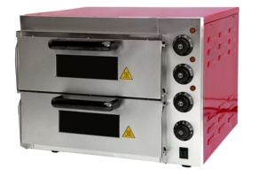 Horno Eléctrico para <span class=keywords><strong>Pizza</strong></span> de Doble Cubierta Woomaster, Equipo de Cocina Comercial de Sobremesa - Product Image 2