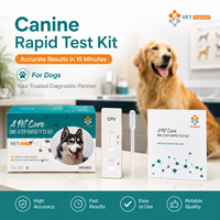 Kit de test rapide triple en une étape CPV/GIA pour la détection vétérinaire canine en milieu hospitalier animalier : Parvovirus et Virus de la maladie de Carré chez le chien