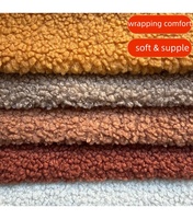 Tissu en polaire Teddy doux et moelleux 100% polyester tissé ignifuge et imperméable pour la tapisserie de canapé, les textiles de maison et les meubles