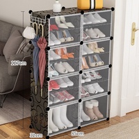 Zapatero de Plástico Extensible y Portátil Moderno, Mueble para Sala de Estar, Uso en Hogar, Hotel, Hospital y Almacén