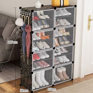 <span class=keywords><strong>Meuble</strong></span> à <span class=keywords><strong>chaussures</strong></span> moderne, portable et extensible en plastique pour salon, maison, hôtel, hôpital et entrepôt - Product Image 5