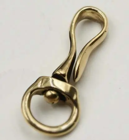 20mm inner width solid Brass U-shaped keychain, universal swivel hook, luggage bag buckle
