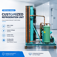 Solution de projet sur mesure pour unité de chambre froide multi-températures, adaptée aux congélateurs, refroidisseurs et solutions de stockage de produits frais