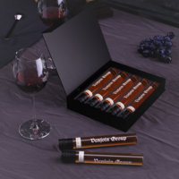 Bouteille de vin en verre rond avec couvercle en plastique, bouteille avec couvercle en plastique, boîte cadeau personnalisée, 50ml, 100ml