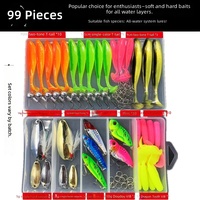Ensemble complet d'appâts souples pour la pêche à la carpe, y compris des spinnerbaits, des leurres pour perches, des leurres grenouilles, des leurres minnow