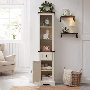 Armoire <span class=keywords><strong>de</strong></span> <span class=keywords><strong>rangement</strong></span> <span class=keywords><strong>de</strong></span> <span class=keywords><strong>salle</strong></span> <span class=keywords><strong>de</strong></span> <span class=keywords><strong>bain</strong></span> <span class=keywords><strong>de</strong></span> style farmhouse <span class=keywords><strong>de</strong></span> 68 pouces <span class=keywords><strong>de</strong></span> hauteur, étagères réglables, porte <span class=keywords><strong>de</strong></span> grange, construction en MDF, design mural gain <span class=keywords><strong>de</strong></span> place - Product Image 2