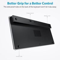Keyboard Oem Moq rendah Keyboard nirkabel portabel, Ultra tipis senyap, Keyboard Bluetooth komputer kantor Portabel Travel Mini Ringkas