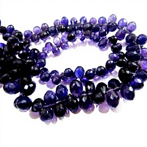 Perles en améthyste africaine facettées en forme de goutte, améthyste naturelle en forme de larme, taille des perles de 4x6 à 8x12 mm - Product Image 1
