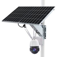 TecDeft kamera pengawas HD 200W 50ah PIR, kamera tenaga surya pelacak gerakan manusia, kamera pengawas nirkabel luar ruangan warna penuh WiFi 4G
