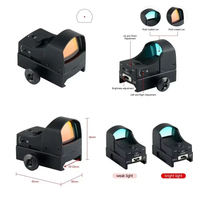 Lunette de visée point rouge-vert HD107 de haute qualité et à faible coût avec montage sur rail de 20 mm, mini-lunette de visée tactique à mire réfléchissante