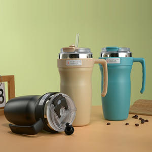 BPA Free Stainless Steel Coffee <b>Mug</b> with Lid and Straw for Daily Commute and Outdoor - Product Image 5