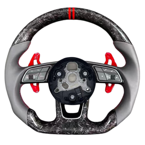 Volante de Fibra de Carbono Forjado Personalizado para <span class=keywords><strong>Audi</strong></span> C8 RS3 SQ5 B8.5 B9.5 Q3 S3 R8 A4 A5 A6 B6 RS7 SQ8 RS6 TT, Gran Venta - Product Image 1