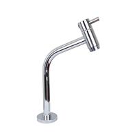 Keran Wastafel Kamar Mandi Satu Lubang Bahan Paduan Seng Hitam Matte Mewah, Mixer Wastafel Chrome, Keran Air Dingin Tunggal