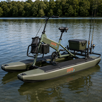 Vélo aquatique monoplace à pédales, vélo flottant gonflable pour lac, océan, pêche et loisirs