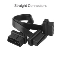Herramienta de Diagnóstico para Automóviles de 90 Grados, Cable Divisor OBD2 de 16 Pines en Ángulo Recto, 1 Macho a 2 Hembras, Cable Plano de Extensión de Interfaz OBD
