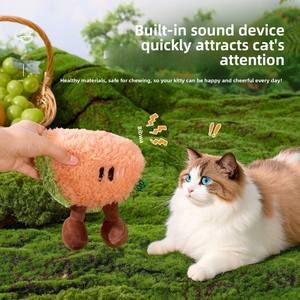 Jouets en peluche interactifs écologiques en forme de fruit pour chats et chiens - Product Image 3