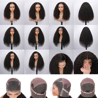 Perruques frontales en dentelle HD transparente 13*6 pour femmes noires, cheveux bouclés birmans bruts, perruque Deep Water Wave, perruque frontale en dentelle 13x4 en cheveux humains