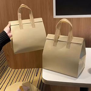 Disposable Non-Woven Insulated Bag Thermal Cooler <b>Pouch</b> for Food Delivery Takeaway Milk Tea Beverage Lunch Meal Storage - Product Image 2
