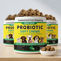 Friandises à mâcher molles probiotiques pour chiens pour le soutien immunitaire et la santé intestinale, soin de la digestion sensible