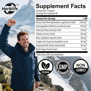 Horny Goat Weed Capsules with Maca, Ginseng & More-Female & Male Performance Enhancing <b>Supplement</b>,Supports Stamina,Vegan,NO-GMO - Product Image 3