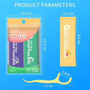 Palillos de Dientes Desechables Portátiles Exclusivos para Comercio Transfronterizo, Paquete de 10 Piezas, Palillos de Dientes con Sabor a Fruta en Bolsitas Individuales - Product Image 1