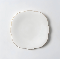 Assiettes de restaurant en porcelaine fine blanches personnalisées pour mariage, fabriquées en Chine