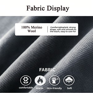 VETLURY - <span class=keywords><strong>Cardigan</strong></span> con <span class=keywords><strong>Cintura</strong></span> e Risvolto in 100% Lana - Maglieria di Design Casual e alla Moda - Maglione Morbido e Caldo in Stile Francese - OEM ODM - Product Image 4