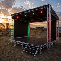 Plataforma de Escenario Plegable de Aleación de Aluminio 290x290mm, Sistema de Escenario Modular con Certificación CE TUV, Capacidad de Carga de 200kg para Uso en Interiores/Exteriores
