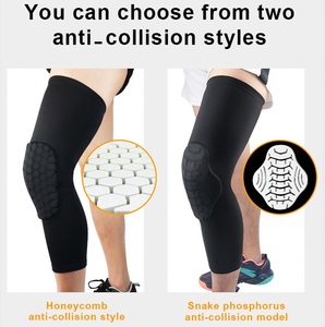 Genouillère de basketball pour adulte avec logo <span class=keywords><strong>personnalisé</strong></span>, antidérapante, anti-humidité, compression, absorption des chocs et structure alvéolée - Product Image 5