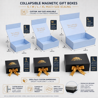 Boîte magnétique personnalisée, boîte cadeau rigide, boîte d'emballage en papier pliable avec logo, impression couleur PMS, taille personnalisée, vente en gros