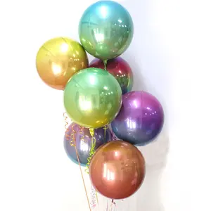 저렴한 가격 신상품 호일 헬륨 22 인치 거대한 둥근 모양 다채로운 4D 풍선 발렌타인 장식