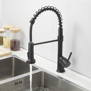Brass Kitchen Cabinets Taps Single Handle Pull Out 2 Function Sprayer Pull <b>Down</b> Spring Kitchen Tap AT9884DX Pull Out Spray Flexi - Product Image 5