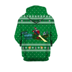 Sudadera Unisex Verde Navideña de Forro Polar Sólido 100% Algodón Transpirable de Secado Rápido, Sudadera Holgada con Capucha para Invierno - Product Image 4