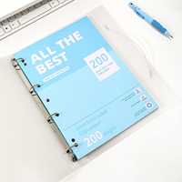 Classeur A4 à 4 trous, organiseur de documents transparent en PP, avec anneaux métalliques, pour bureau