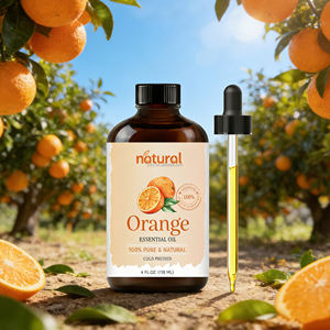 工場大量生産 プライベートラベル スイートオレンジ エッセンシャルオイル 純粋天然 コールドプレス オーガニック スイートオレンジオイル 肌用 アロマ用 - Product Image 1