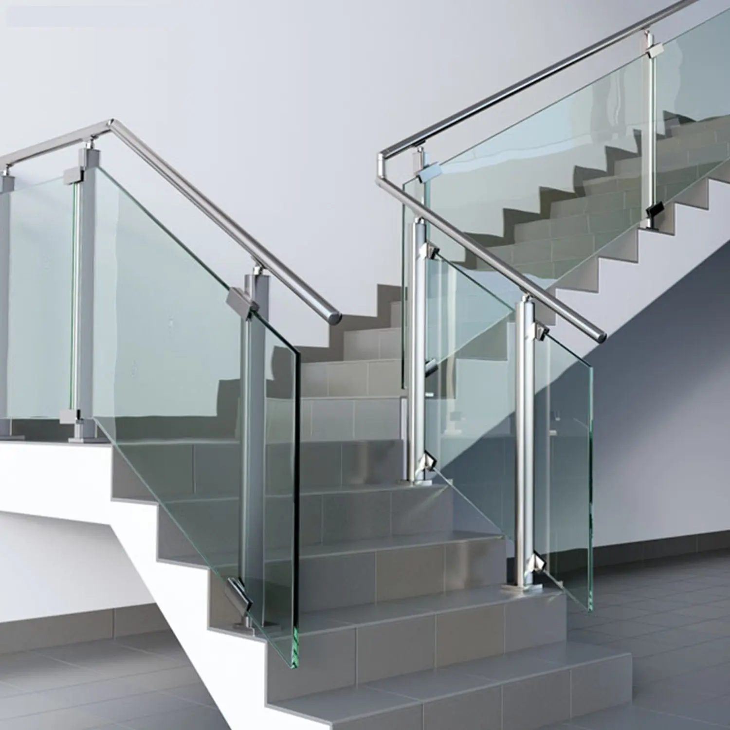 Trendy Design U Channel Frameless Glass Railing For Balcony Balustrade