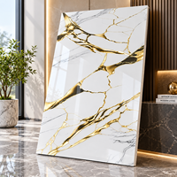 Panneau mural en PVC brillant effet marbre imperméable et résistant aux UV pour la décoration résidentielle et commerciale