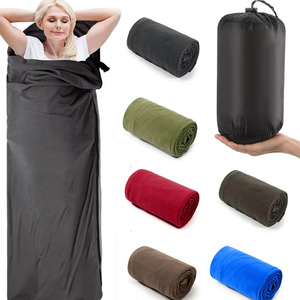 Saco de dormir de lana para uso en exteriores, saco de dormir individual con forro interior, saco de dormir cálido, para camping y actividades al aire libre - Product Image 1