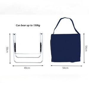 Portable Outdoor Folding Beach Chair with <b>Backrest</b> Oxford Material Camping Mat for Fishing Field Beach Use - Product Image 4