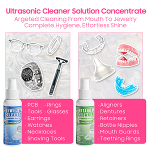 Set de Regalo con Limpiador Ultrasónico de Alta Frecuencia de 45kHz y 3 Modos de Potencia para Retenedores, Herramientas de Uñas, Joyería, Relojes, <span class=keywords><strong>Gafas</strong></span> - Product Image 6