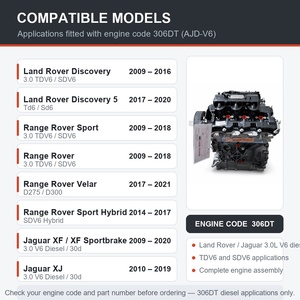 Motor 306DT AJD-V6 <span class=keywords><strong>3</strong></span>.<span class=keywords><strong>0</strong></span> V6 Turbo Diésel, Ensamblaje Completo para Land <span class=keywords><strong>Rover</strong></span> Discovery, <span class=keywords><strong>Range</strong></span> <span class=keywords><strong>Rover</strong></span> Sport, Jaguar XF, XJ TDV6 - Product Image 4