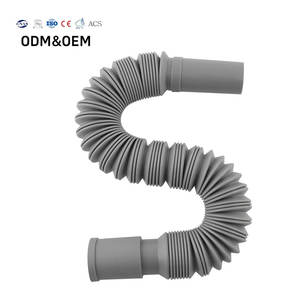 Tubería de drenaje telescópica universal tipo S, flexible, de plástico, con desodorante, para fregaderos, lavabos y piscinas, venta al por mayor - Product Image 1