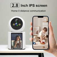 Kamera Keamanan Mini PTZ HD CMOS 300W - Pan Tilt 360° Layar 2,8 inci WiFi 2.4G/5G H.265 Sudut Lebar 90° Penglihatan Malam Inframerah Dua Arah