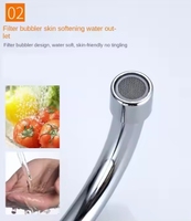 Robinet de lavabo moderne en plastique ABS chromé, monocommande, à arc haute, pivotant à 360°, avec aérateur, pour eau froide uniquement